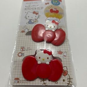 🍀 Sanrio 🍀 Hello Kitty Red Bow Kitchen Food Chip Storage Bag Clip NEW 🍀